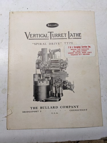 Bullard turret lathe spiral - turret,