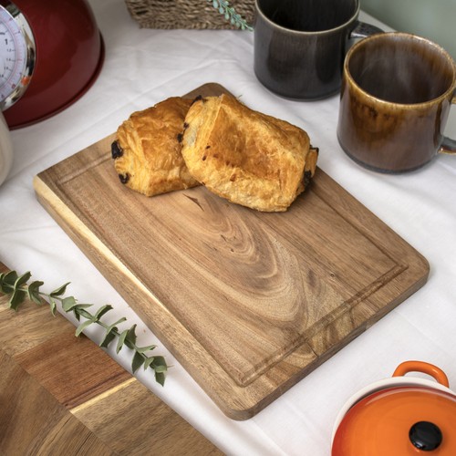 Acacia wood grooved chopping - grooved,