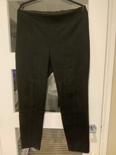 Zara Basic Black Velvet Touch Tapered Trousers Size XL , Side Zip Pre Loved