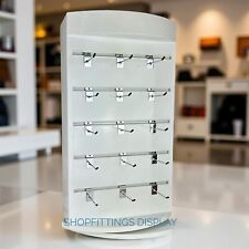 Slatwall Display Stand Double Sided Rotating for Accessories, Jewellery withHook