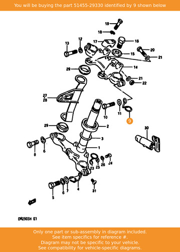 Suzuki clip 51455 - clip,, 51455-29330
