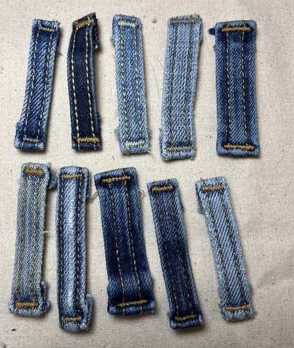 Denim belt loops offcut
