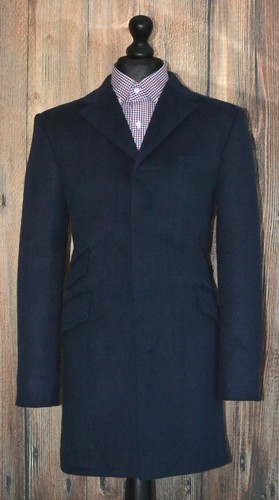 Mod overcoat navy length - mod,