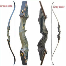 20-60lbs 60'' Archery Recurve Bow Wooden Limbs Takedown Bow RH LH Hunting Target