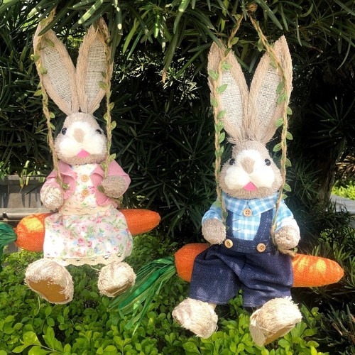 Cartoon easter bunny - cartoon, hanging