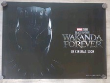 BLACK PANTHER : WAKANDA FOREVER Original Quad Cinema Poster Double Sided