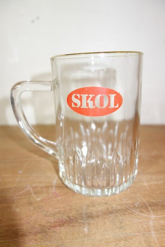 Skol vintage pint glass - skol,