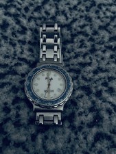 Fila Aquatime stainless steel watch with a blue bezel