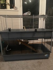 Indoor Rabbit Hutch Guinea Pig Pet Cage Two Storey Tier Layer