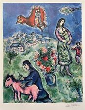 Marc Chagall SUR LA ROUTE DU VILLAGE Signed Limited Edition Lithograph Art 33x24