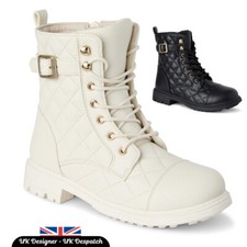 Girls Kids Ankle Boots Lace up