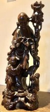 LARGE Hand Carved ANTIQUE