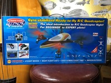 Gyro stabilised ready to fly quadcopter radio controlled R/C