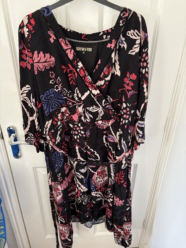 Biba paisley wrap dress with - paisley,