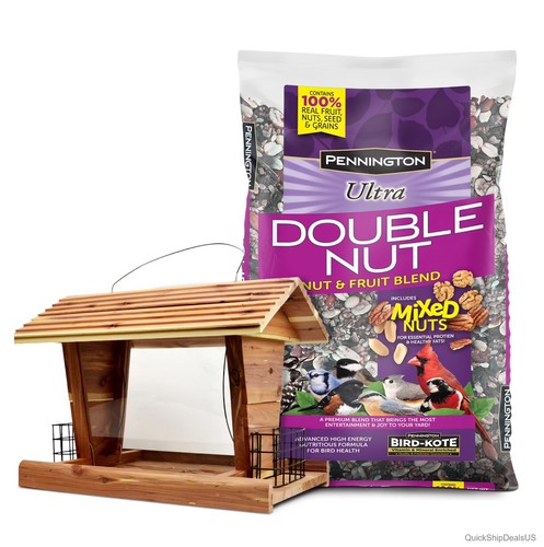 Cedar bird feeder - feeder, 14