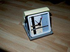 Vintage Travel Alarm Clock, Possibly Westclox, Retro Look, Made in West Germany
