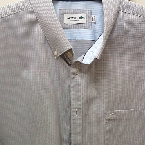 Lacoste men grey button - men’s, button-up