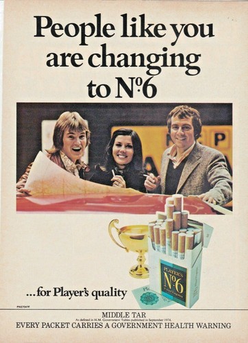 Player no6 1970 - player's, no6.