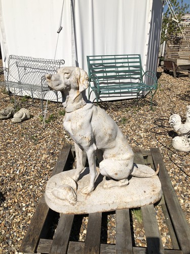 Hound cast iron seated dog - hound,