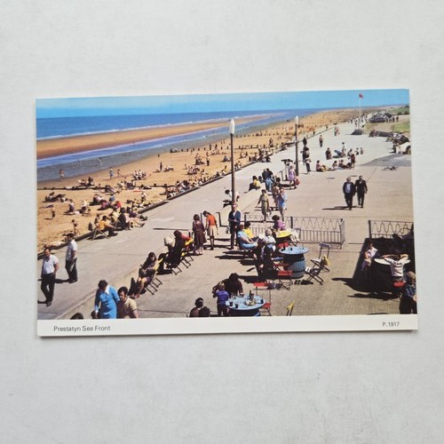 Prestatyn sea front beach - front,