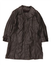 GIAN CARLO ROSSI Mens Leather Coat IT 52 XL Black Leather AO12