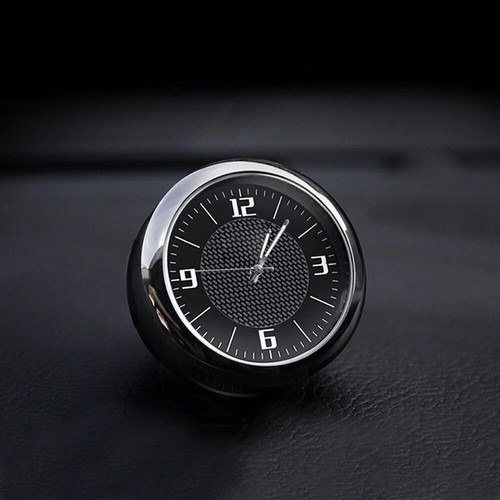 Black mini car dashboard clock - mini,