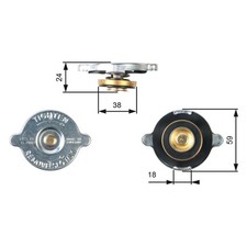 Gates Radiator Cap fits Volvo