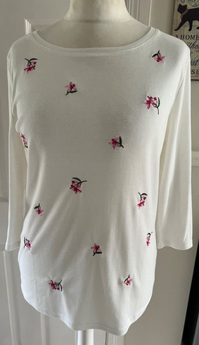 Ladies cream long sleeve - , top