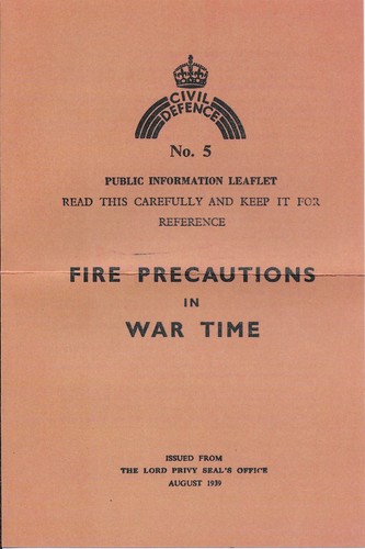 Fire precautions war - precautions,