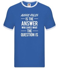 Aussie Rules Is The Answer! - Mens Ringer - Australian Football Footy AFL