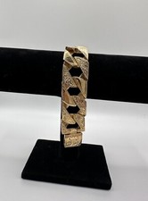 9ct gold silver chaps - gold, curb