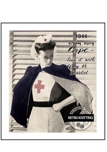 1940 wartime nurses cape - 1940's,