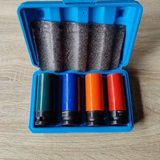 4pcs Drive Wheel Protector Impact Socket Set, 17mm, 19mm, 21mm, and 22mm