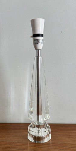 Next heavy clear table - heavy, lamp