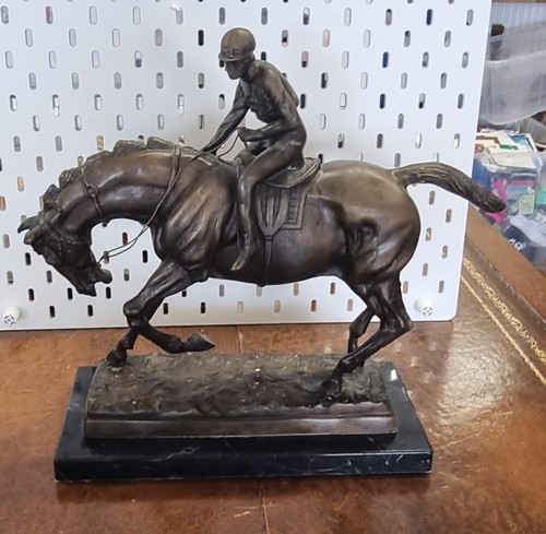 Original jockey with horse - jockey,