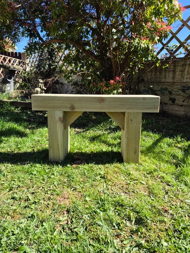 Rustic wooden garden bench - garden,