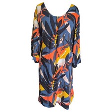 Captain Tortue Miss Trend Abstract Print Tunic Dress UK 20 Multicolour Viscose