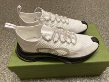 New Gucci Women’s GG Run Sneakers Trainers Size UK7 EU40 714665 White Shoes