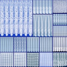 White Window Lace net curtain- choice of 16 design- sold per meter- free postage