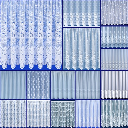 White window net curtain - white,