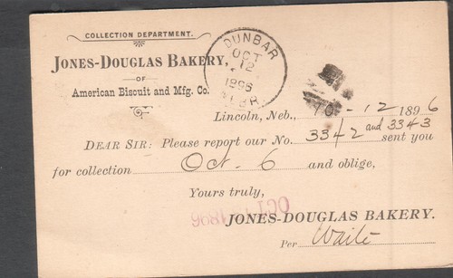1896 postal card jones - 1896, jones-douglas