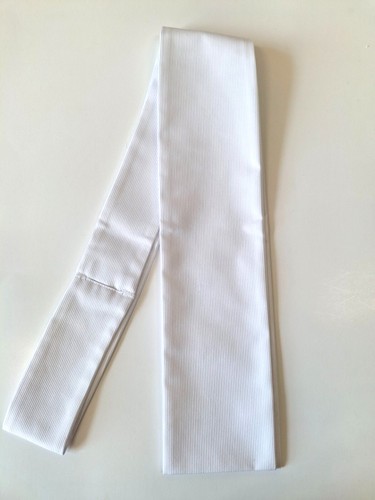 Self tie white - self, stripe
