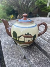 Torquay Ware Pottery Teapot bearing Motto, Printed Marks Beneath