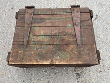 vintage wooden storage box with lid