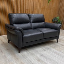 Furniture Village ‘Winner’ 2 Seater Sofa Montana Navy Leather RRP £1000 NEW