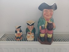 3 Different Sized Toby Jugs