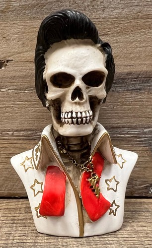 Elvis skeleton bust - skeleton, resin