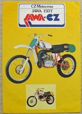 JAWA CZ MOTOCROSS & JAWA ISDT MOTORCYCLES Sales Specification Leaflet 1978