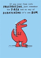 Funny birthday card rex - funny, t-rex