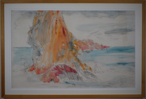 Sea cliff waves - cliff,